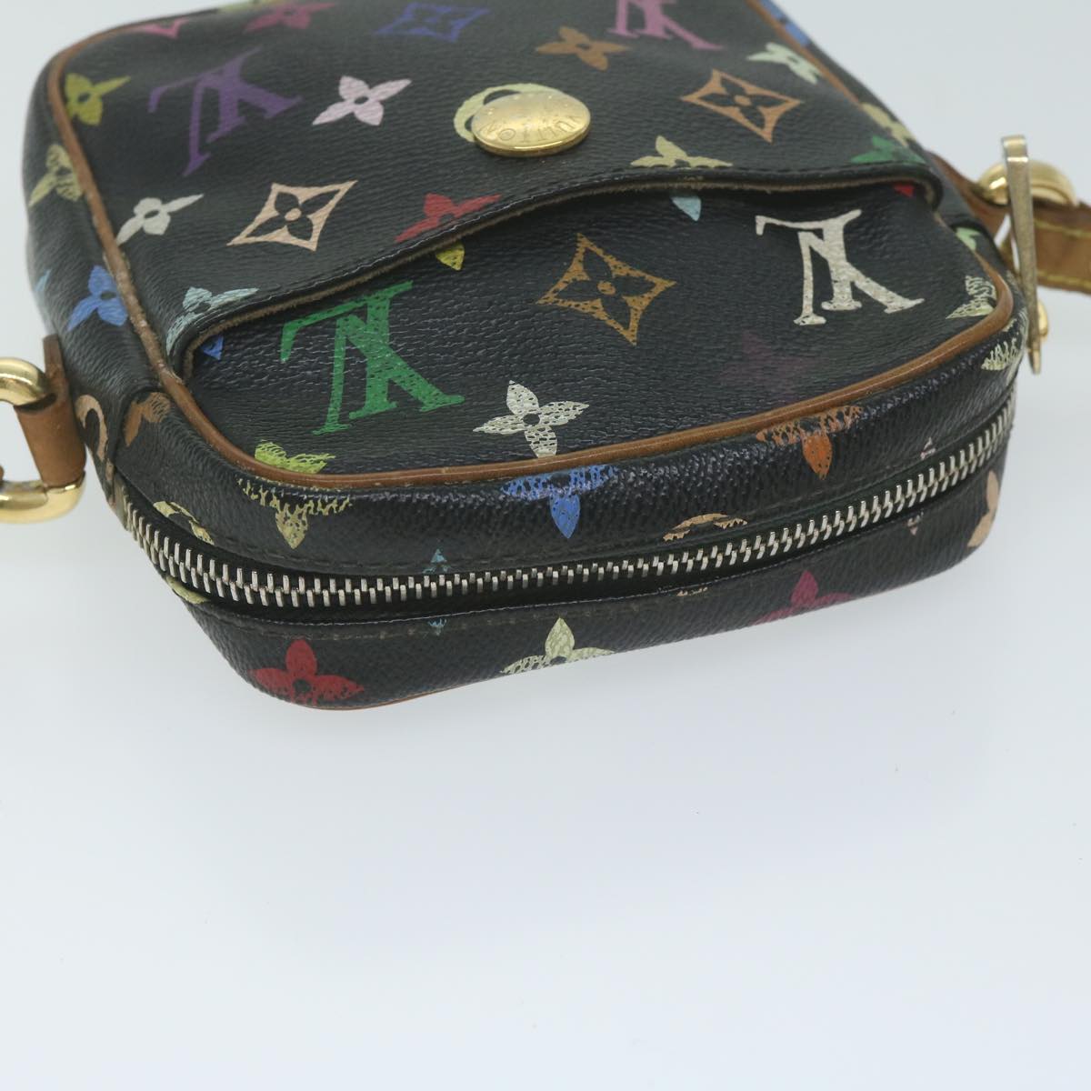 LOUIS VUITTON Monogram Multicolor Lift Shoulder Bag Black M40056 LV Auth 64661