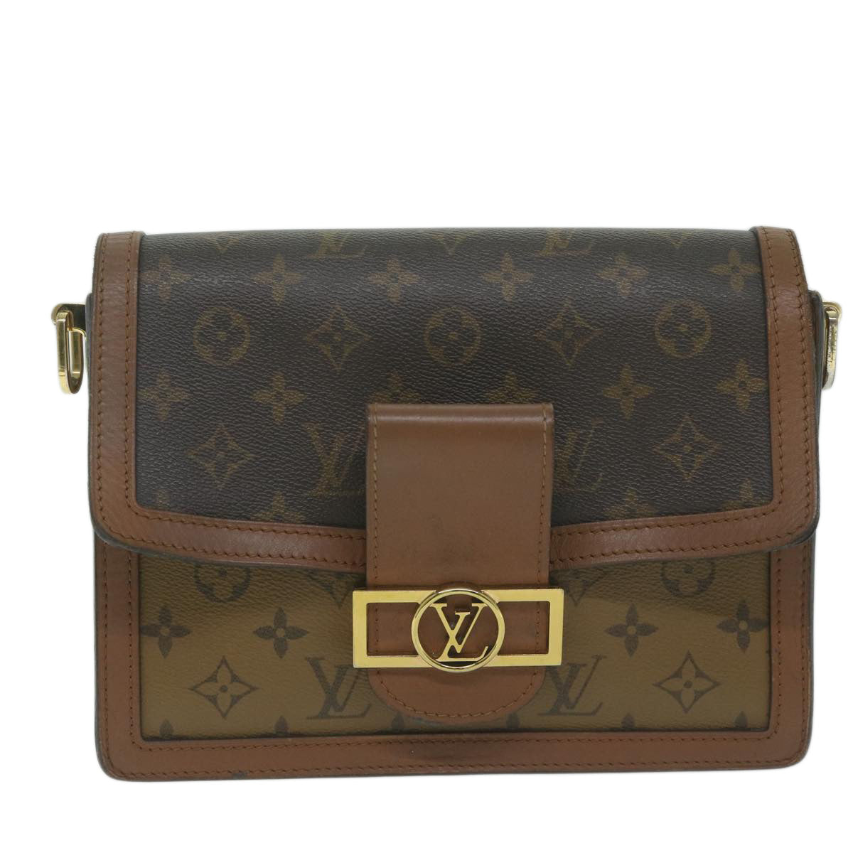 LOUIS VUITTON Monogram Reverse Dauphine MM Shoulder Bag M45958 LV Auth 64664A