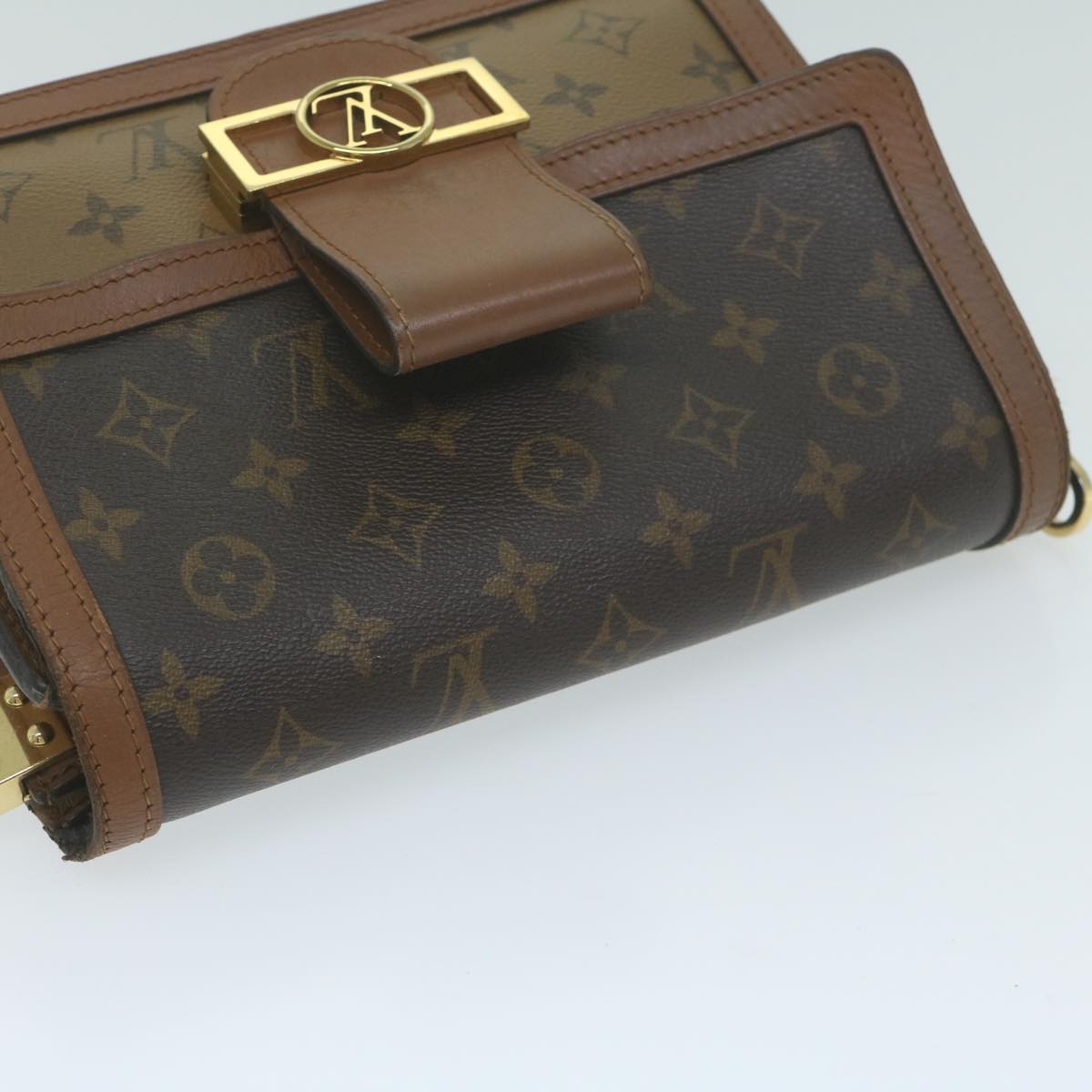 LOUIS VUITTON Monogram Reverse Dauphine MM Shoulder Bag M45958 LV Auth 64664A