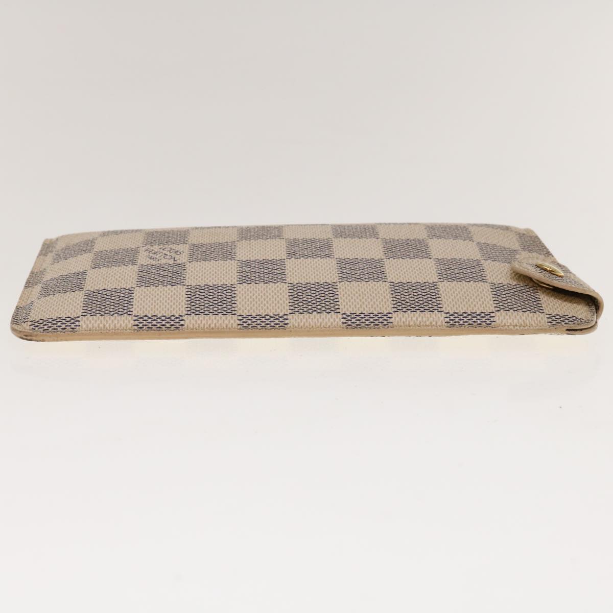 LOUIS VUITTON Damier Azur Etui Lunettes MM Glasses Case N60025 LV Auth 64687