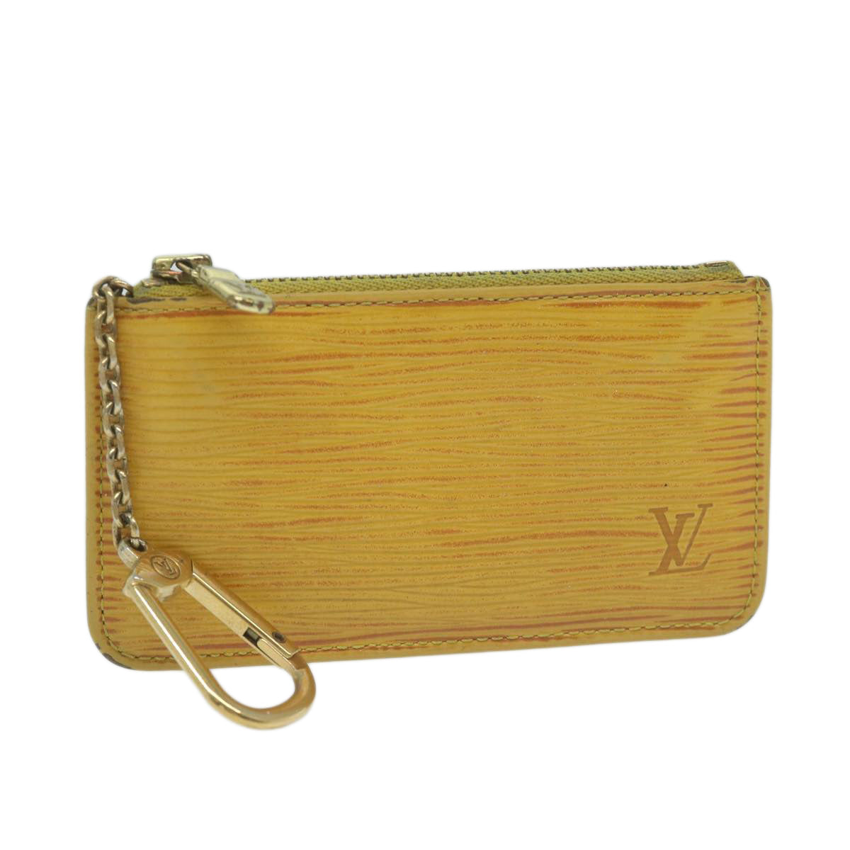 LOUIS VUITTON Epi Pochette Cles Coin Purse Yellow M63809 LV Auth 64689