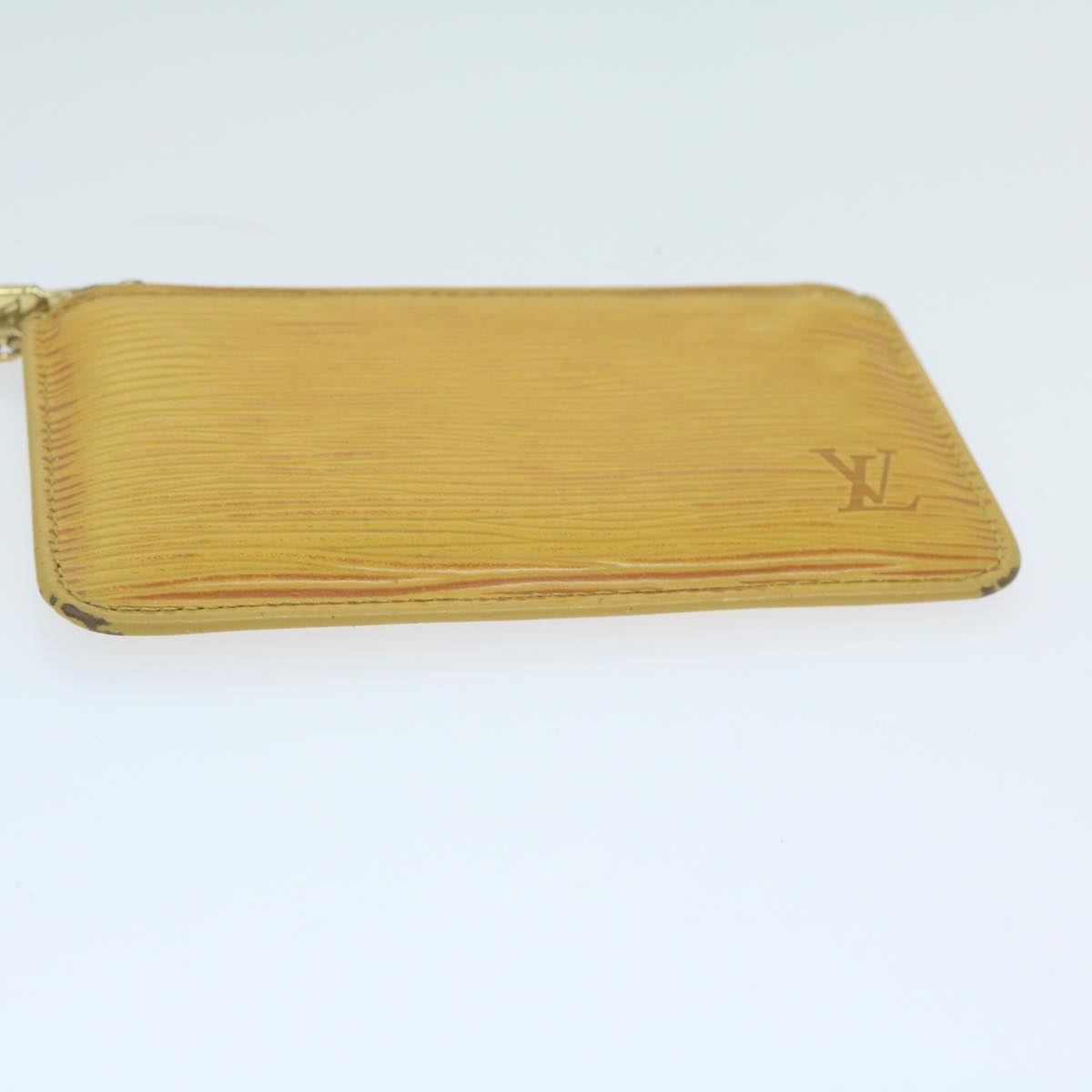 LOUIS VUITTON Epi Pochette Cles Coin Purse Yellow M63809 LV Auth 64689