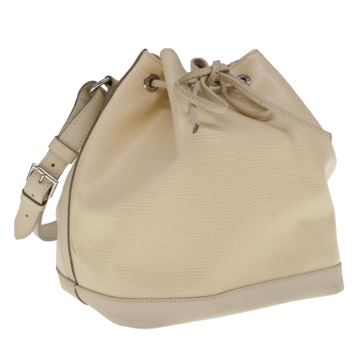 LOUIS VUITTON Epi Noe Shoulder Bag White Yvoire M4084J LV Auth 64733