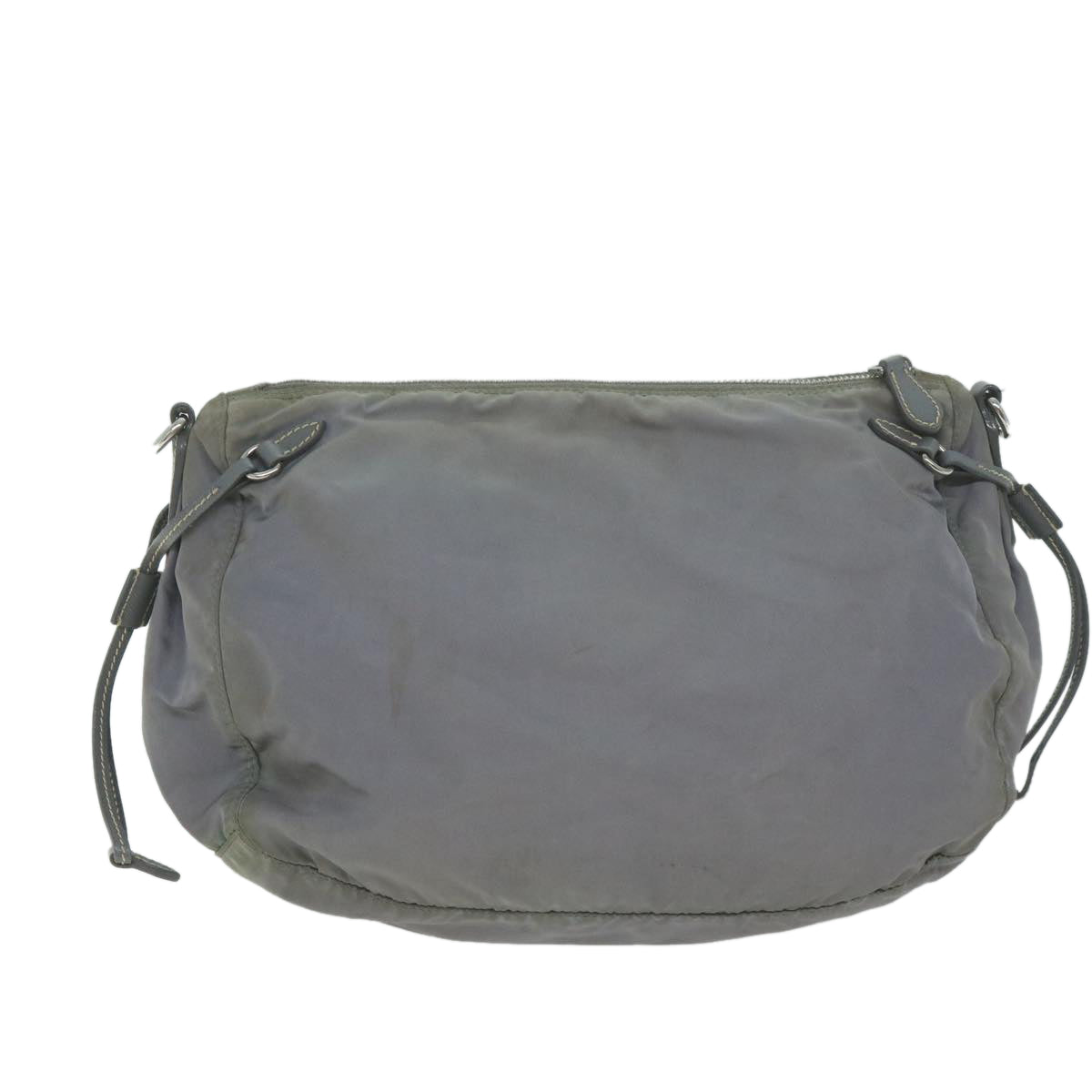 PRADA Shoulder Bag Nylon Gray Auth 64759 - 0