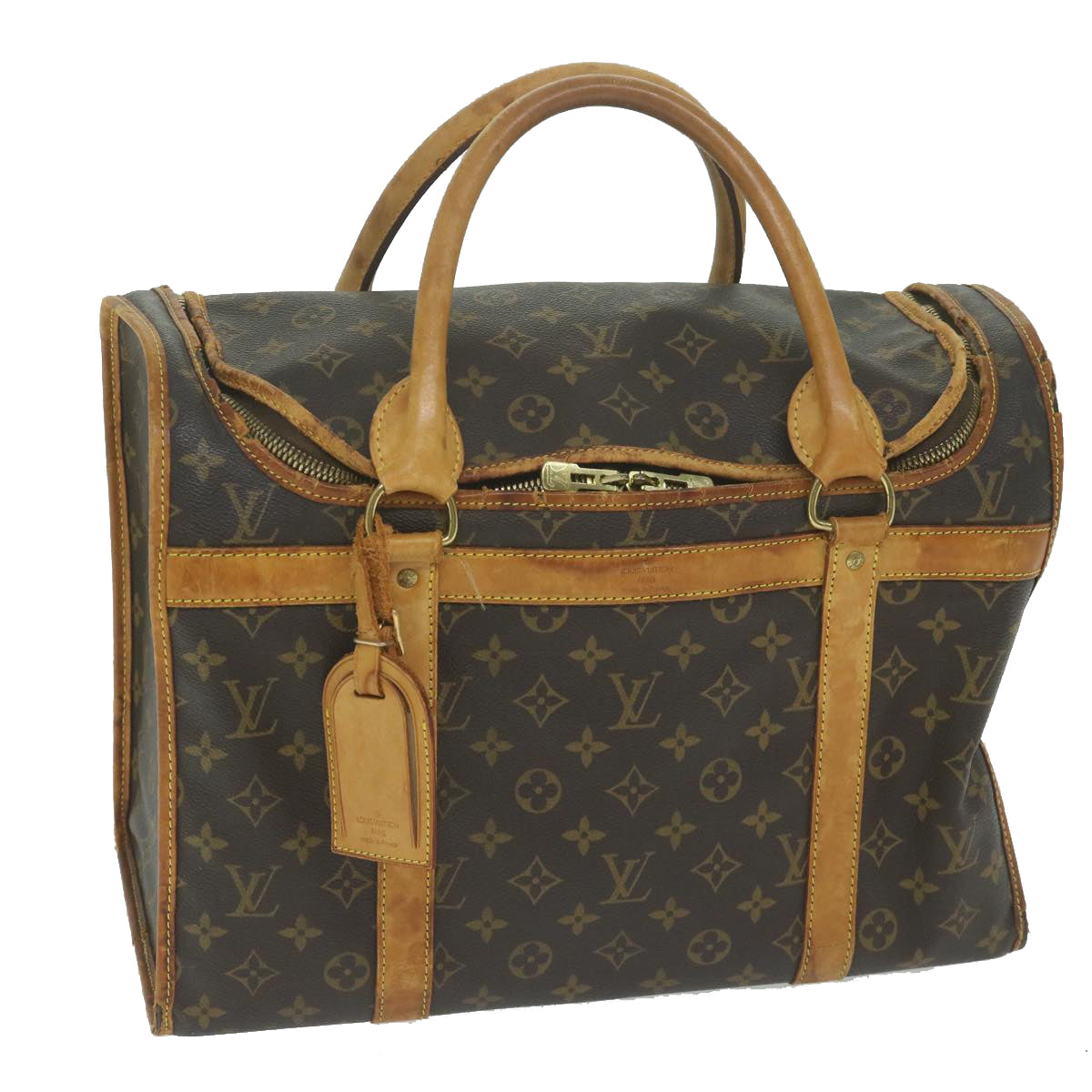 LOUIS VUITTON Monogram Sac Shan 40 Pet Carry M42024 LV Auth 64777