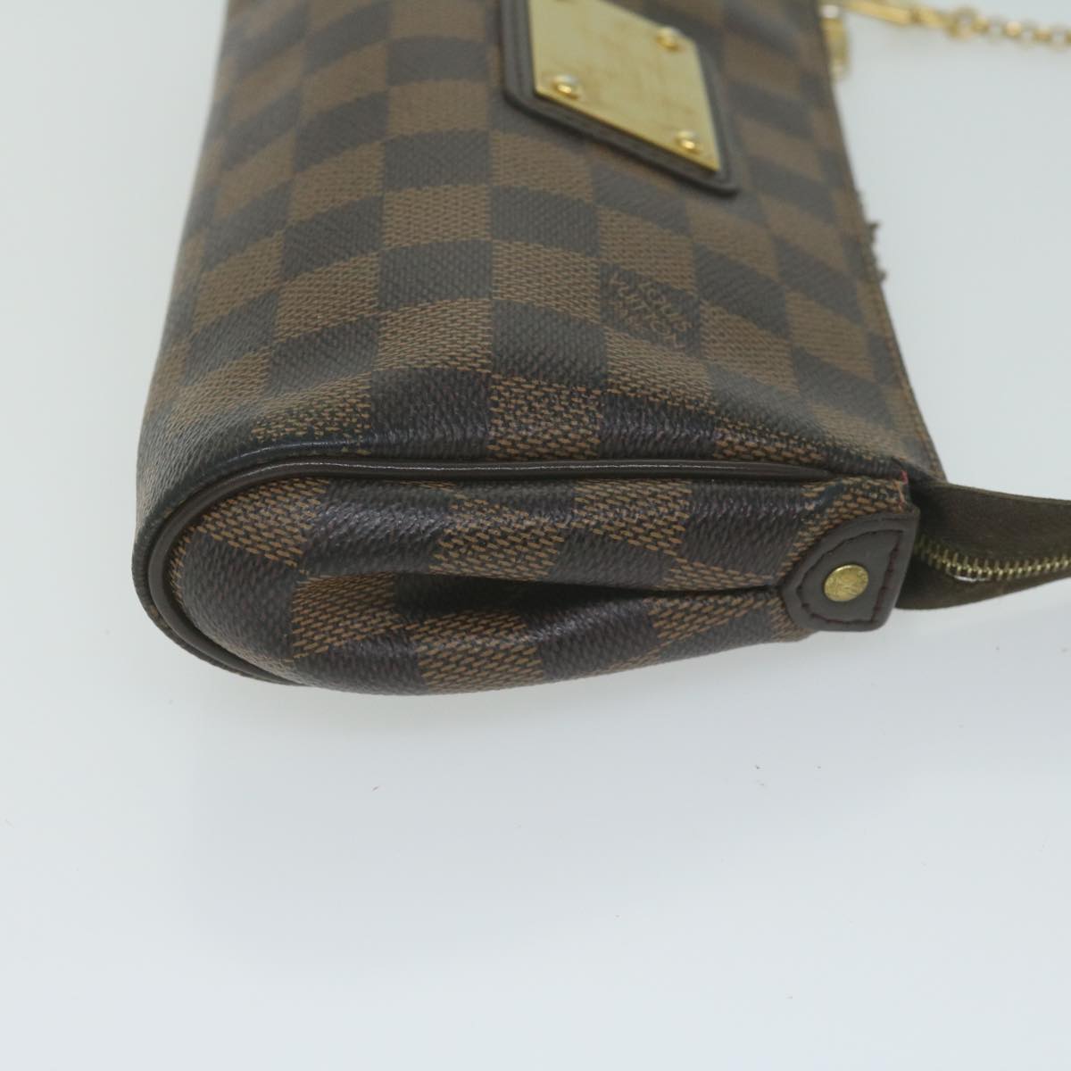 LOUIS VUITTON Damier Ebene Eva Shoulder Bag N55213 LV Auth 64788