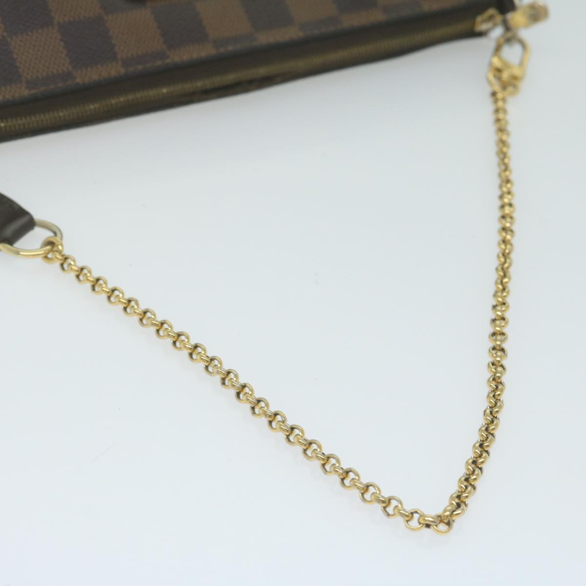 LOUIS VUITTON Damier Ebene Eva Shoulder Bag N55213 LV Auth 64788