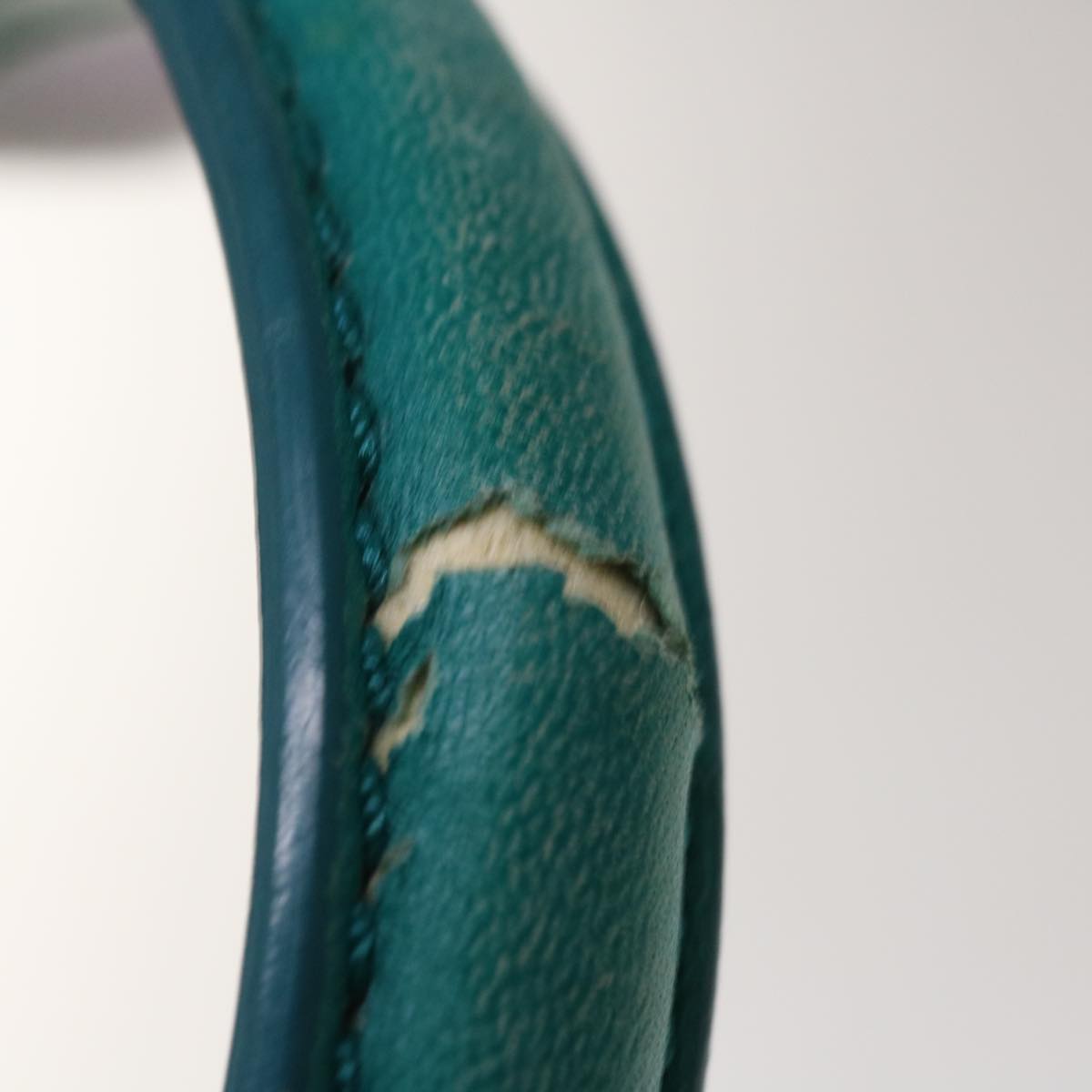 FENDI Micro Peek A Boo Hand Bag Leather Turquoise Blue Auth 64807