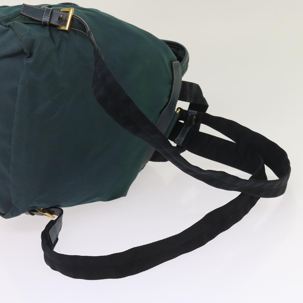 PRADA Backpack Nylon Green Auth 64865