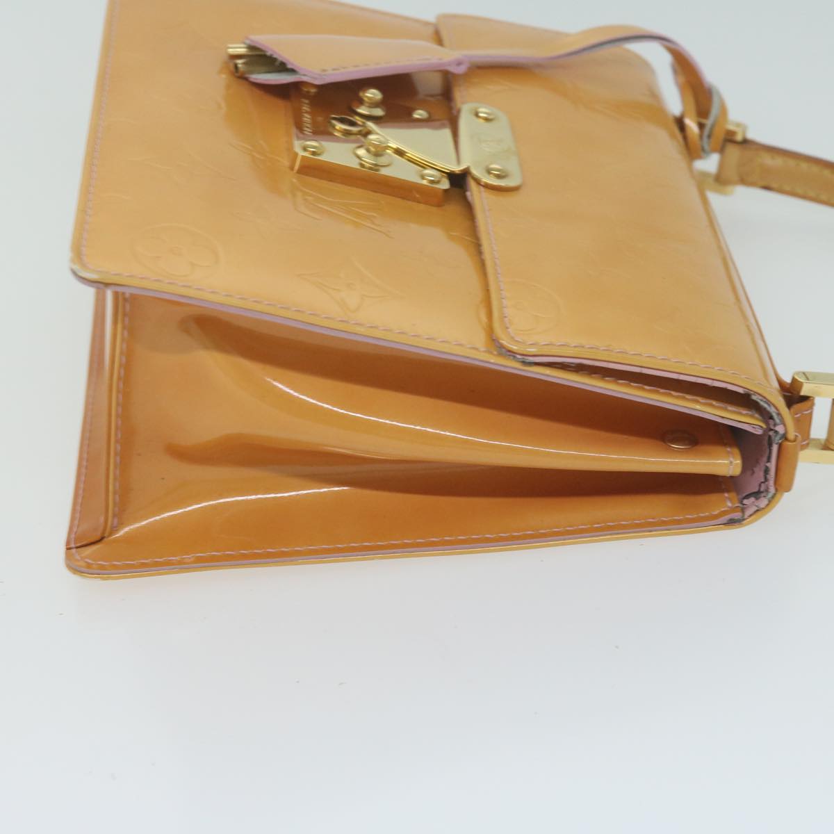 LOUIS VUITTON Vernis Spring Street Hand Bag Marshmallow Pink M91033 Auth 64914