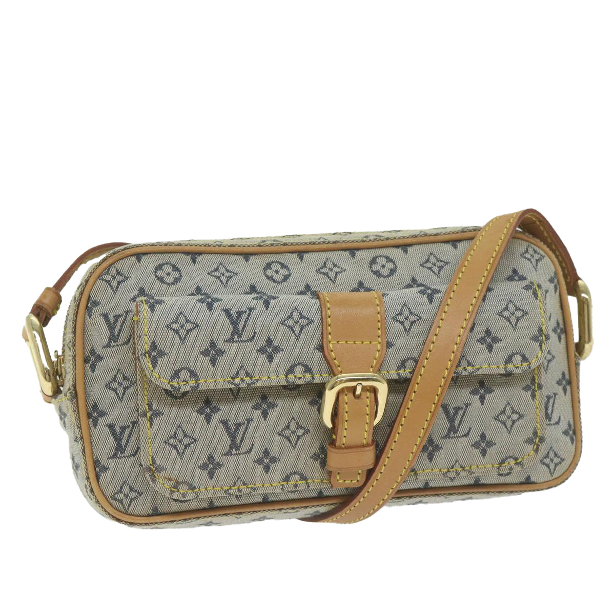 LOUIS VUITTON Monogram Mini Juliet MM Shoulder Bag Blue M92004 LV Auth 64926