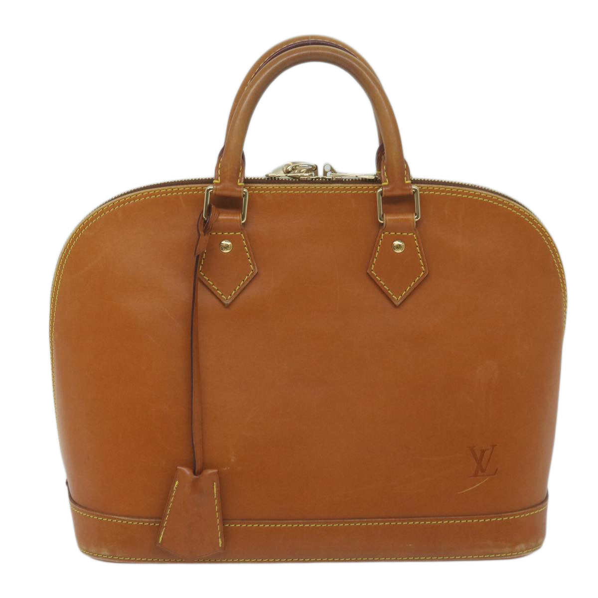 LOUIS VUITTON Nomad leather Alma Hand Bag Beige M85000 LV Auth 64976 - 0