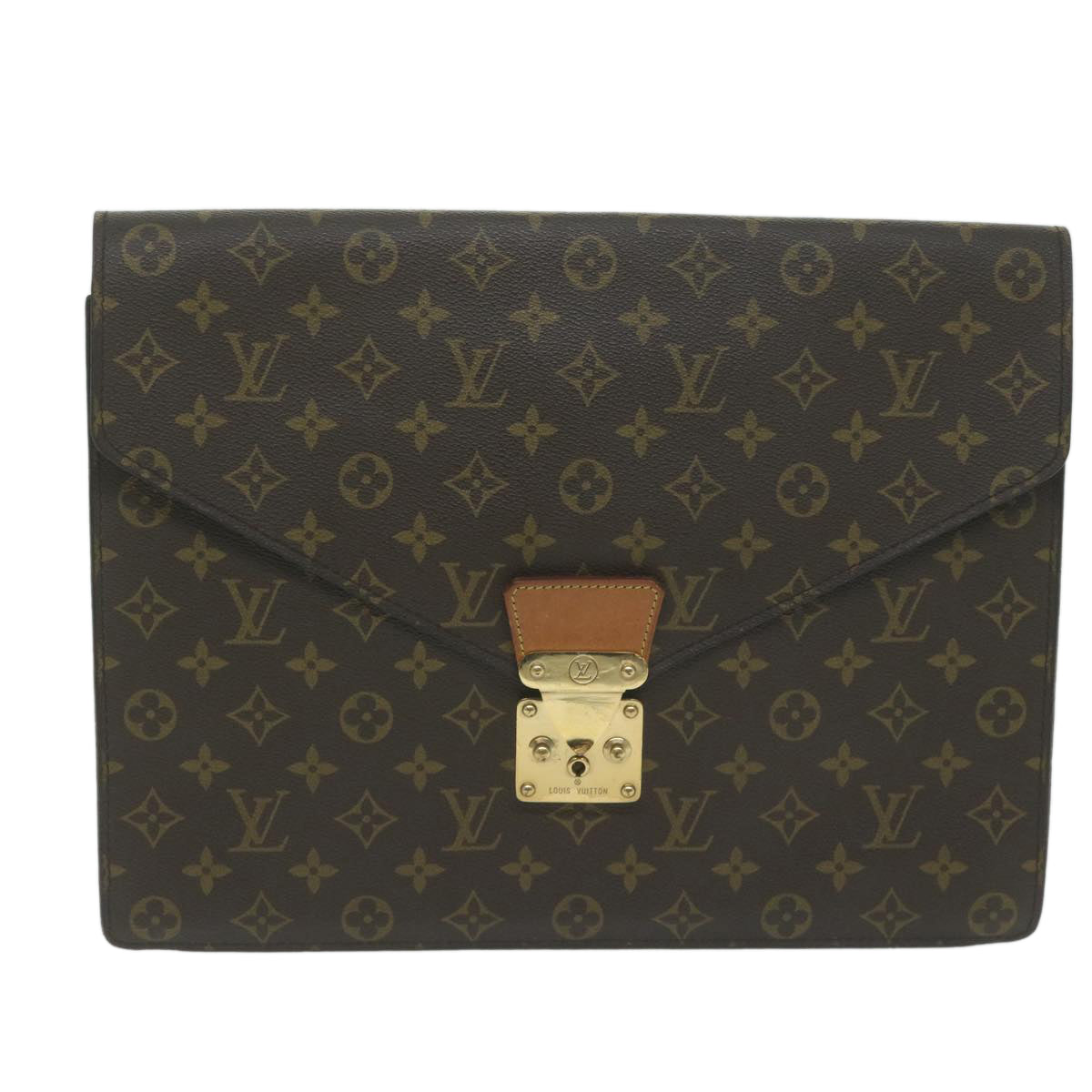 LOUIS VUITTON Monogram Porte Documents Senatur Briefcase M53335 LV Auth 64980