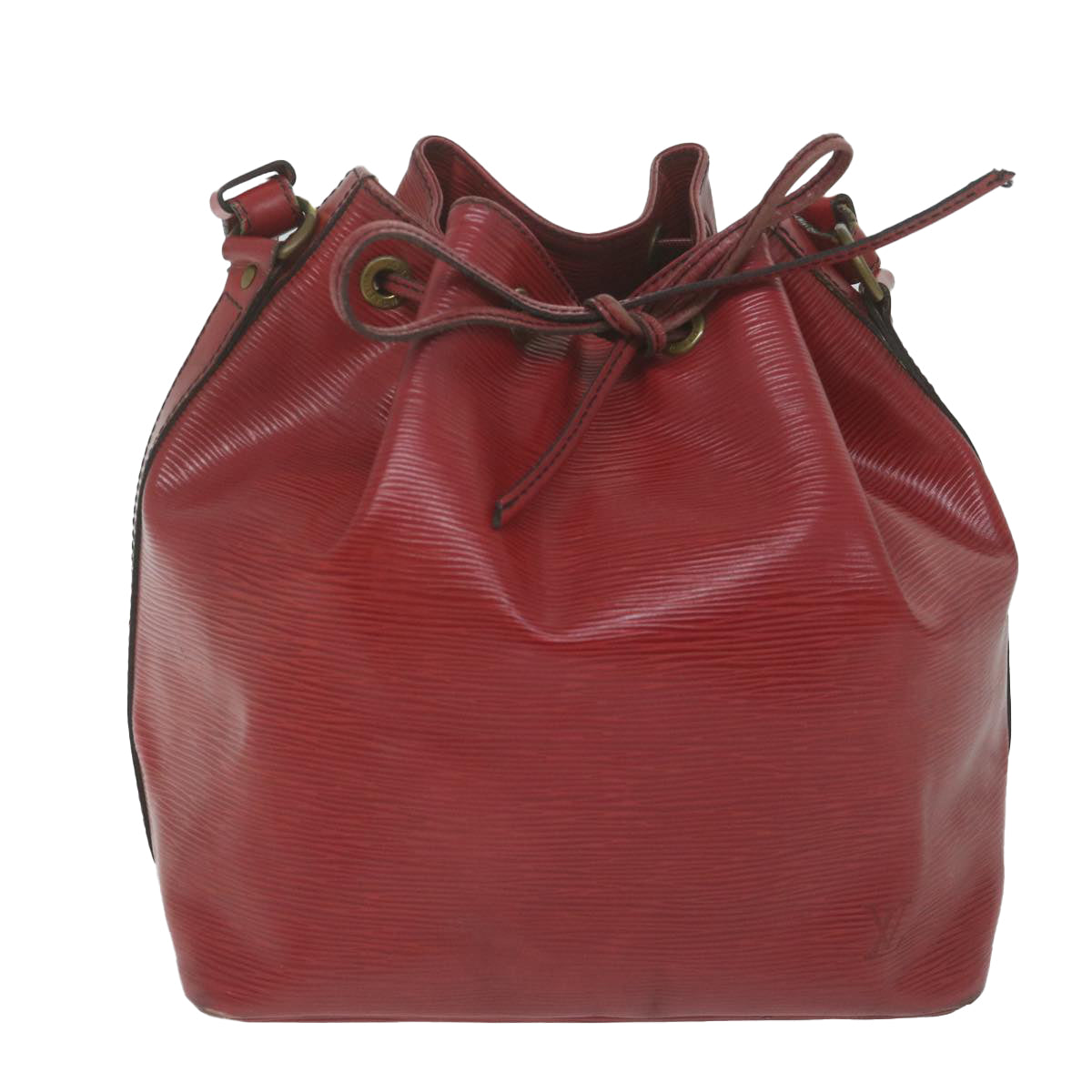 LOUIS VUITTON Epi Petit Noe Shoulder Bag Red M44107 LV Auth 64991