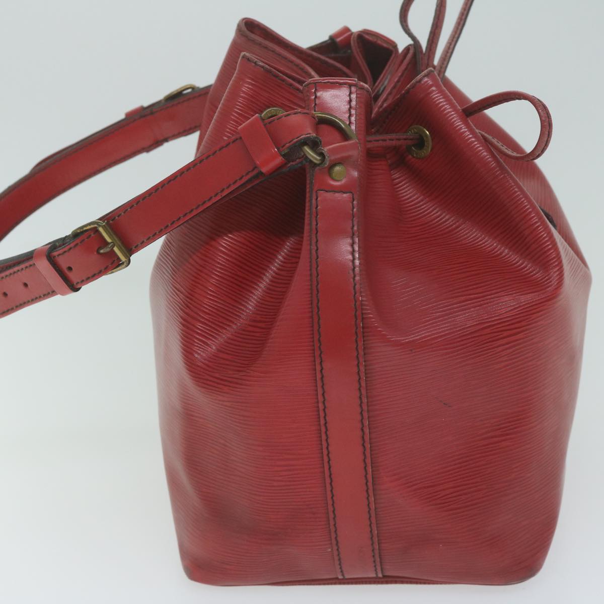 LOUIS VUITTON Epi Petit Noe Shoulder Bag Red M44107 LV Auth 64991