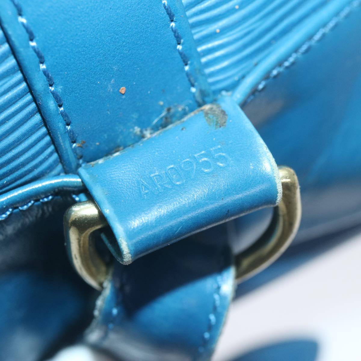 LOUIS VUITTON Epi Randonnee PM Shoulder Bag Blue M52355 LV Auth 64993