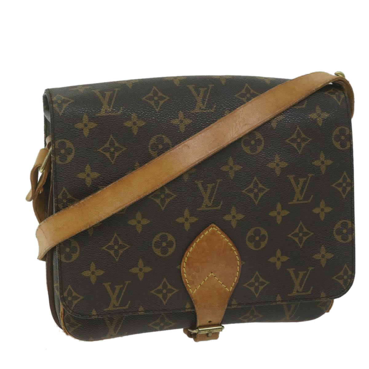 LOUIS VUITTON Monogram Cartouchiere GM Shoulder Bag M51252 LV Auth 65054