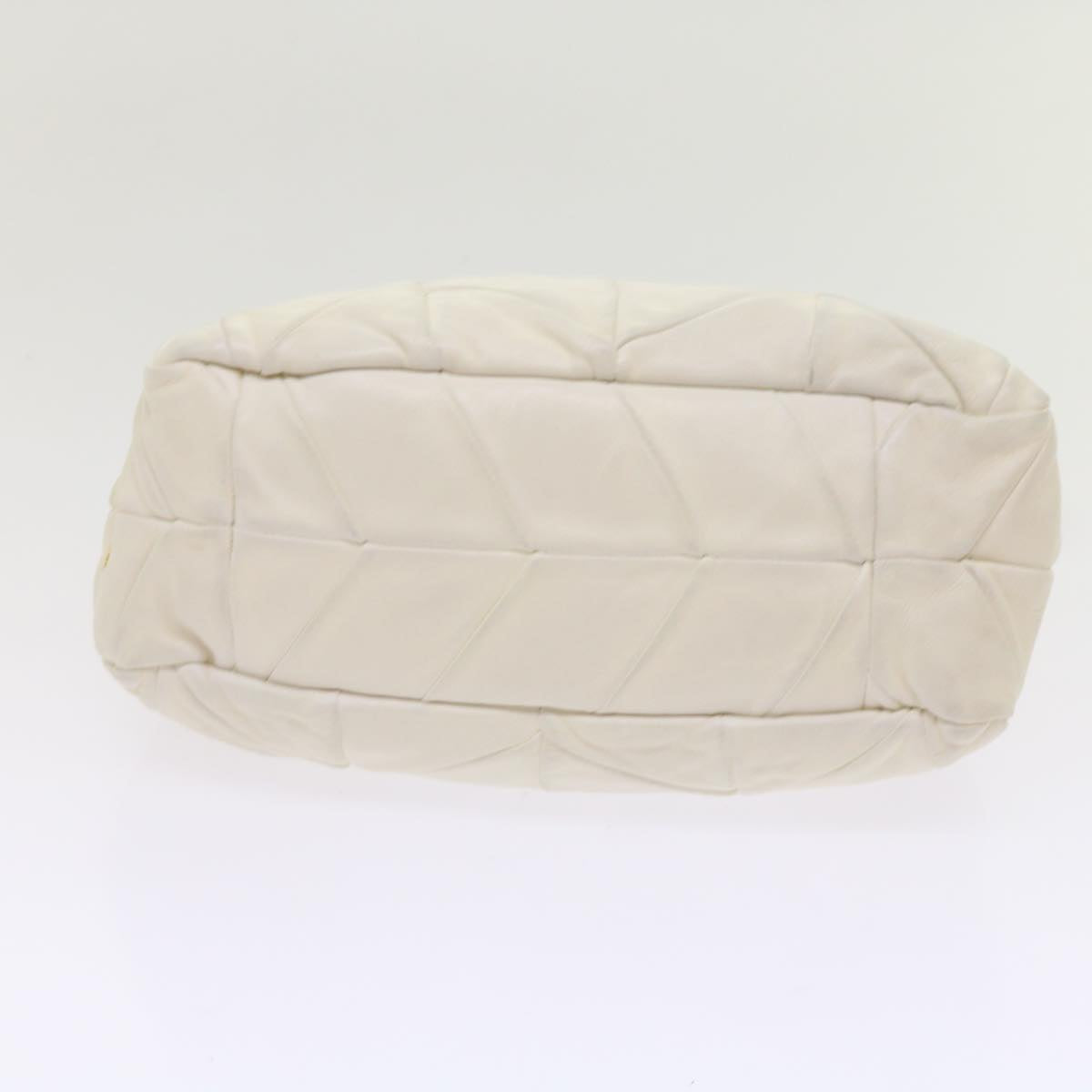 Miu Miu Hand Bag Leather 2way White Auth 65057
