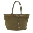 PRADA Tote Bag Nylon Khaki Auth 65083-2