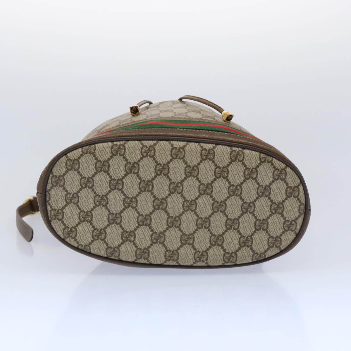 GUCCI GG Supreme Web Sherry Line Shoulder Bag PVC Beige 41 02 085 Auth 65097