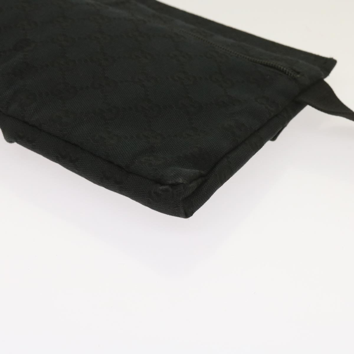 GUCCI GG Canvas Waist bag Black 018 1621 Auth 65296