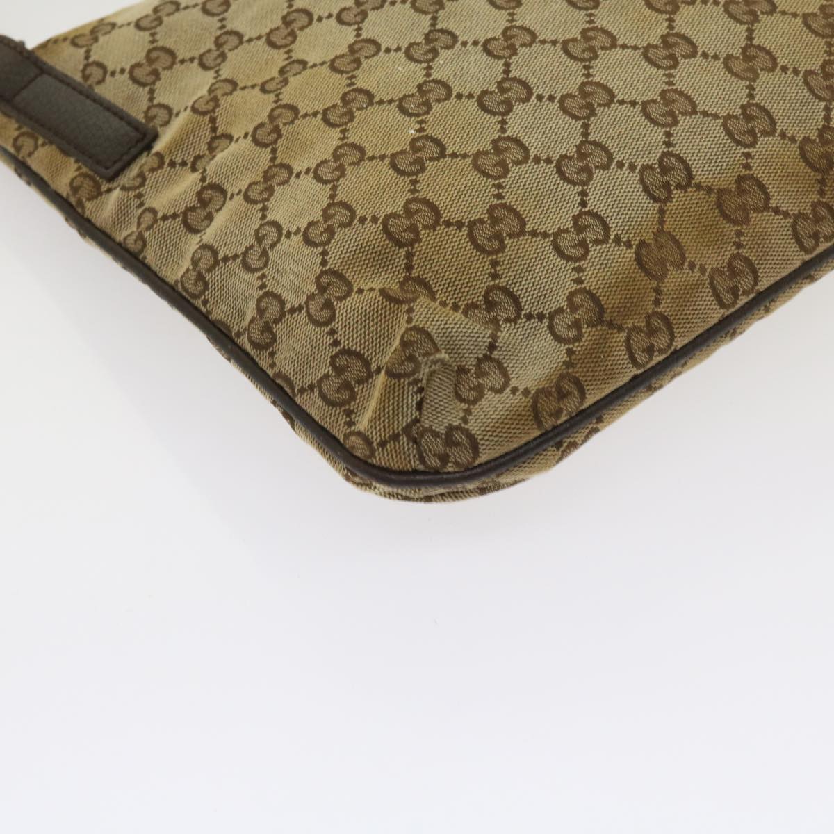 GUCCI GG Canvas Shoulder Bag Beige 122793 Auth 65303