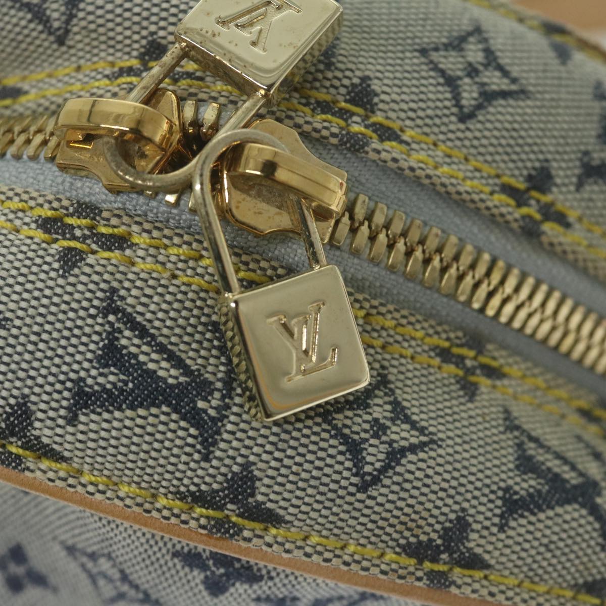 LOUIS VUITTON Monogram Mini Jeanne GM Shoulder Bag Blue M92000 LV Auth 65468