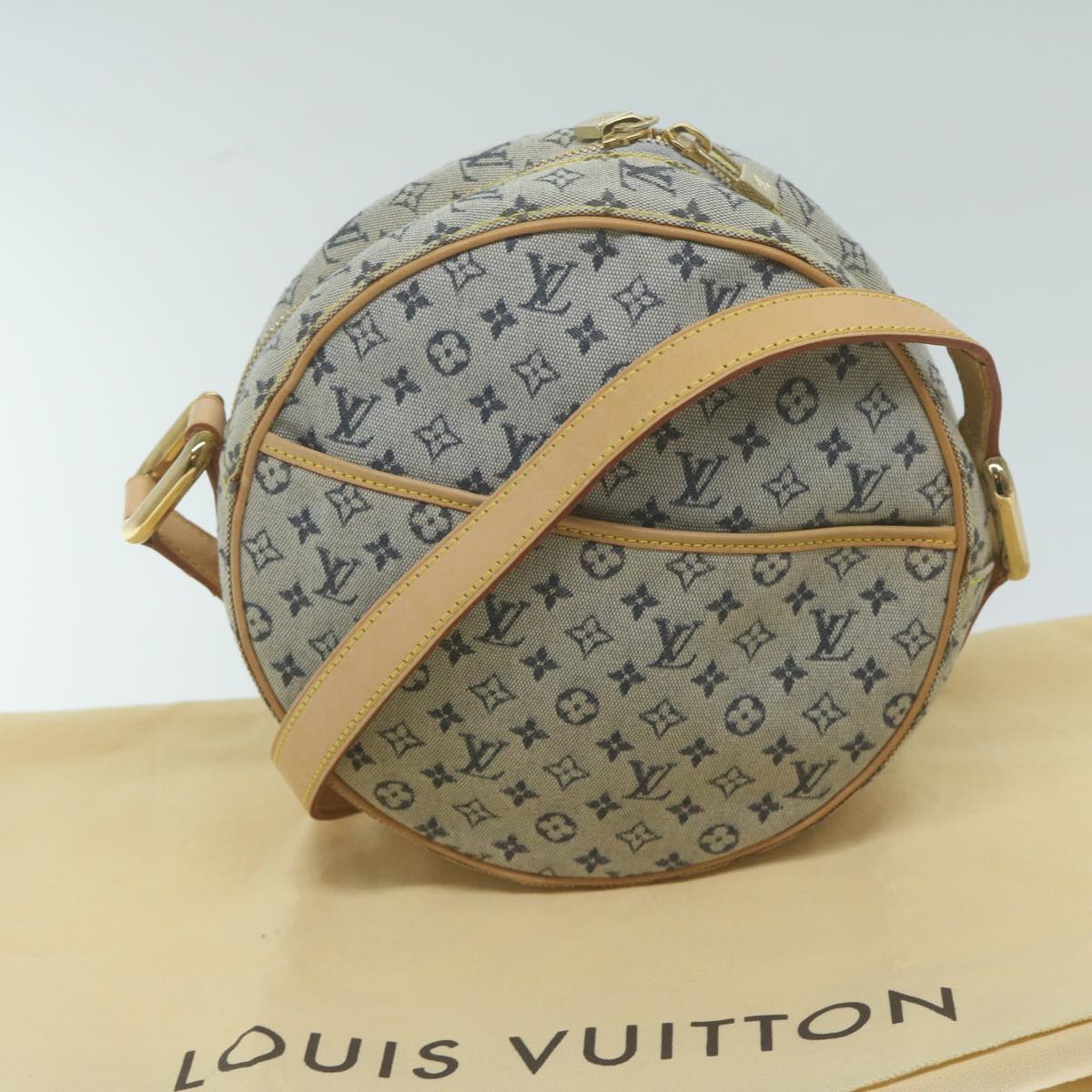 LOUIS VUITTON Monogram Mini Jeanne GM Shoulder Bag Blue M92000 LV Auth 65468