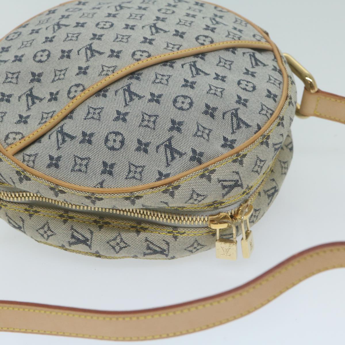 LOUIS VUITTON Monogram Mini Jeanne GM Shoulder Bag Blue M92000 LV Auth 65468