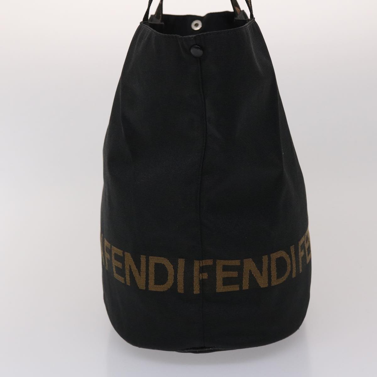 FENDI Tote Bag Nylon Black Auth yb172