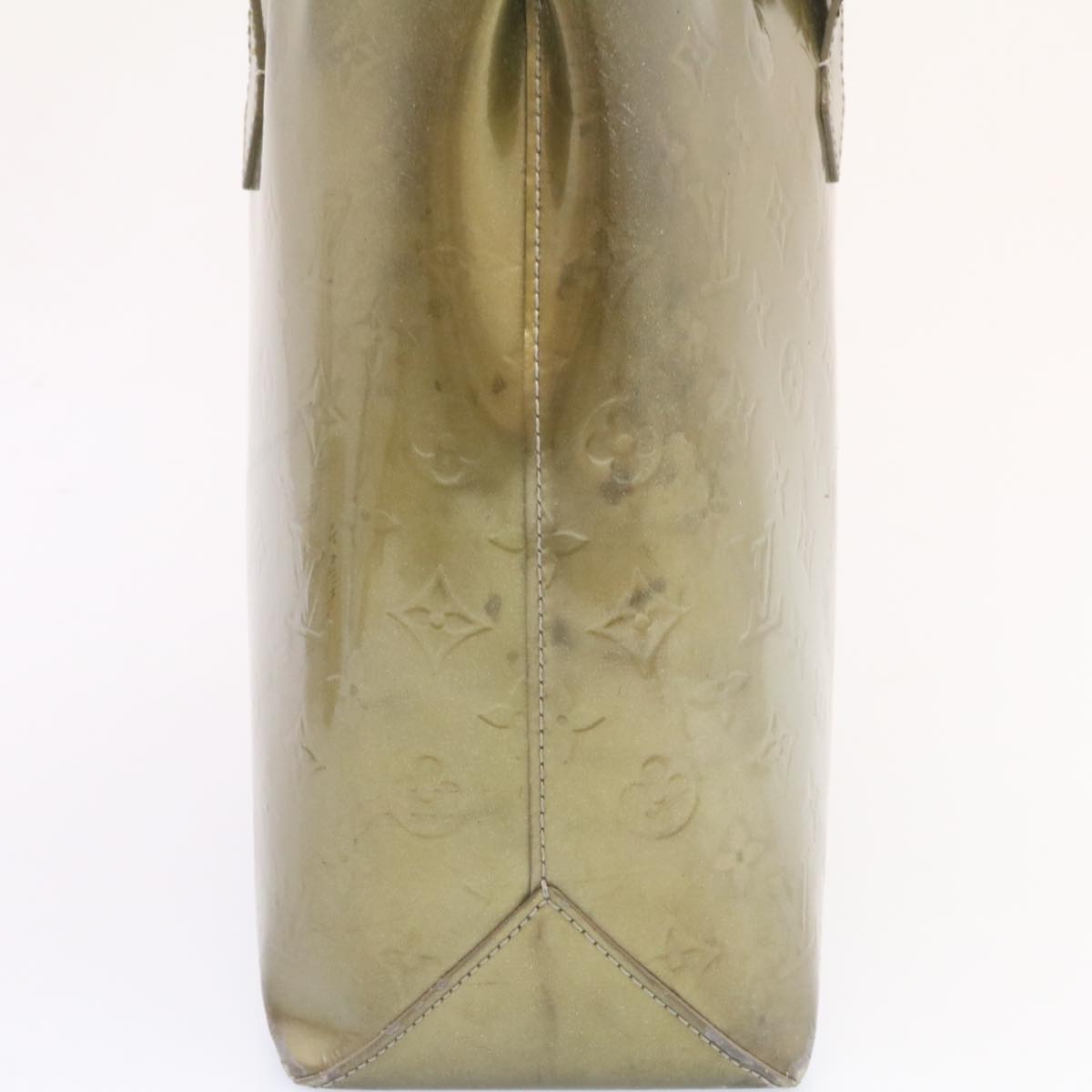 LOUIS VUITTON Vernis Wilshire MM Hand Bag Gris Art Deco M91648 LV Auth ac049