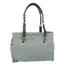 PRADA Chain Shoulder Bag Nylon Light Blue Auth ac1036-2