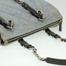 PRADA Chain Shoulder Bag Nylon Light Blue Auth ac1036-6