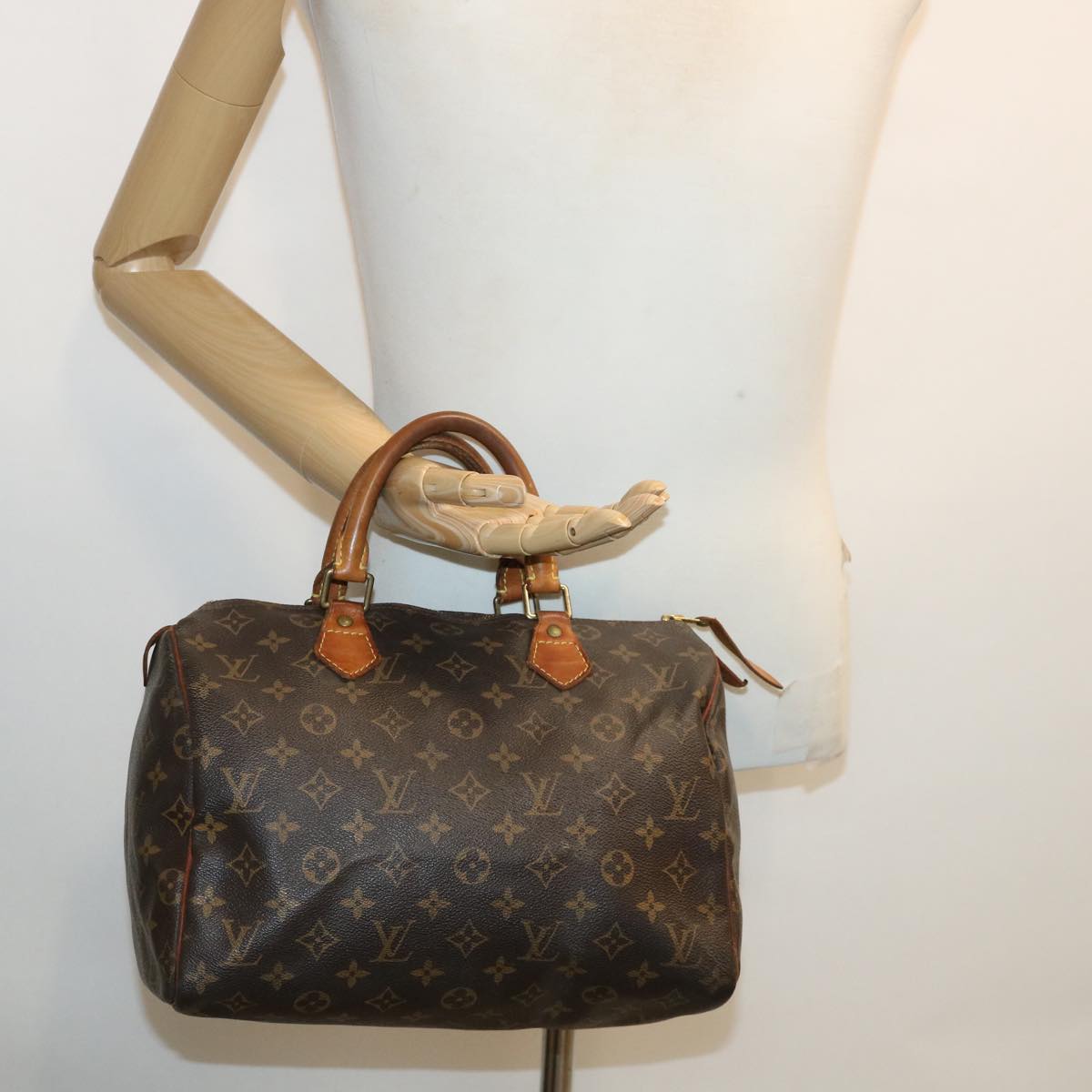 LOUIS VUITTON Monogram Speedy 30 Hand Bag M41526 LV Auth ac1136