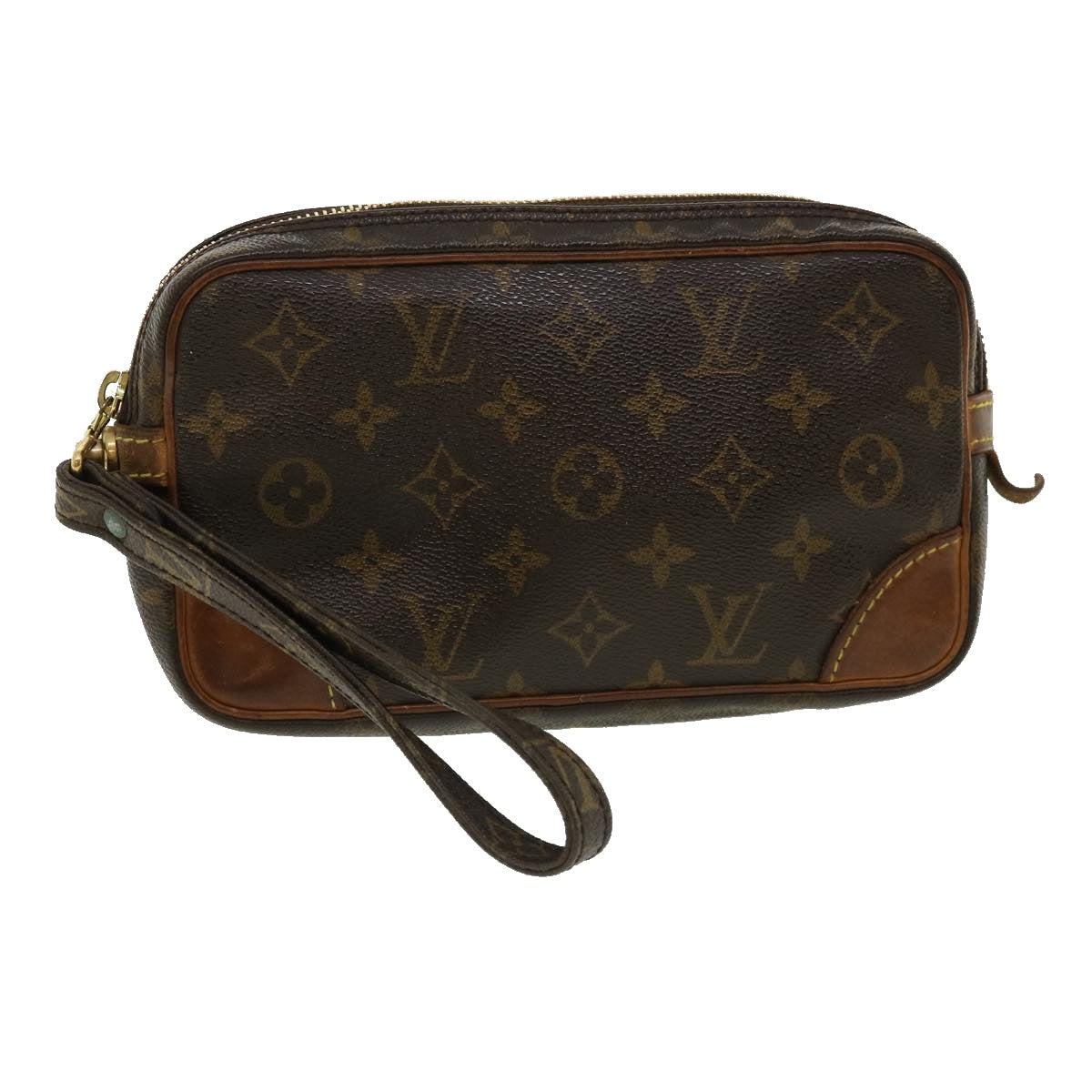 LOUIS VUITTON Monogram Marly Dragonne PM Clutch Bag M51827 LV Auth ac1189