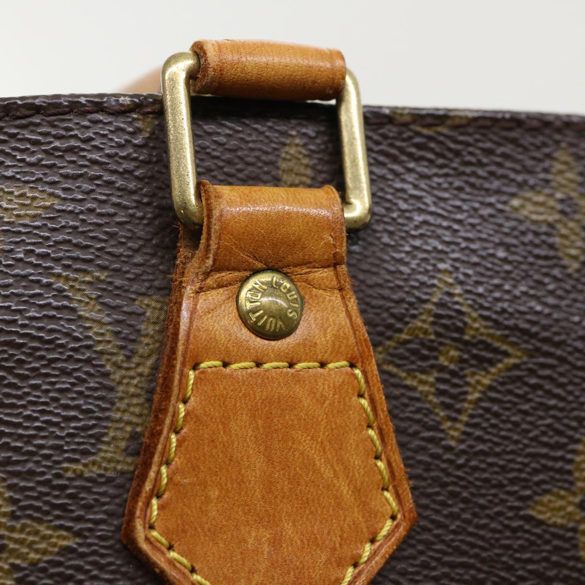 LOUIS VUITTON Monogram Sac Plat Hand Bag M51140 LV Auth ac1195