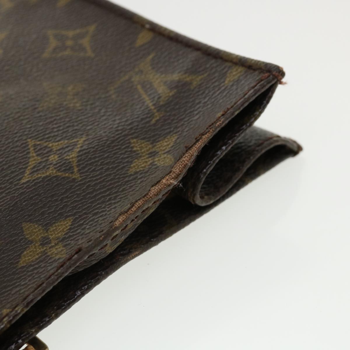 LOUIS VUITTON Monogram Sac Plat Hand Bag M51140 LV Auth ac1195