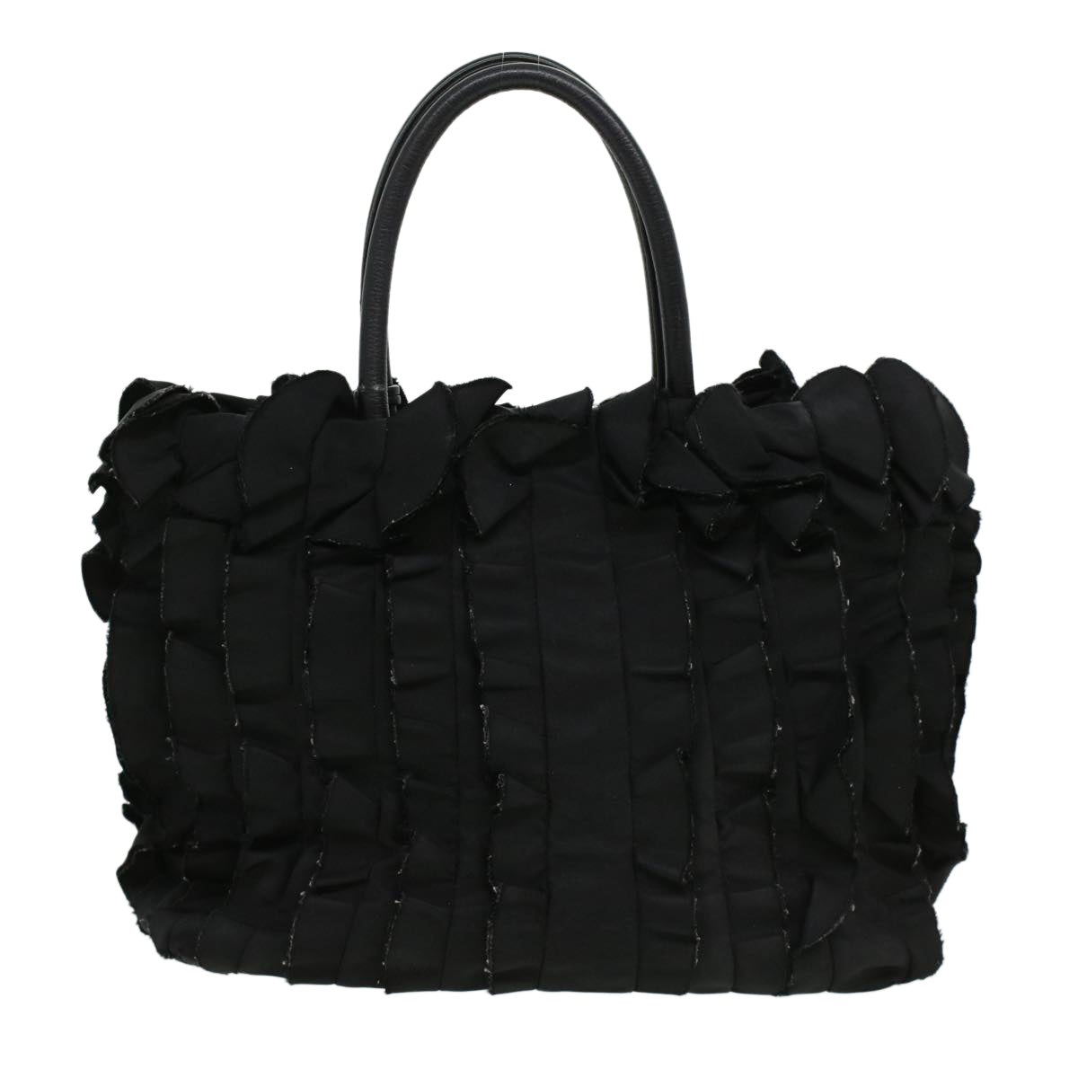PRADA Hand Bag Nylon Black Auth ac1238 - 0