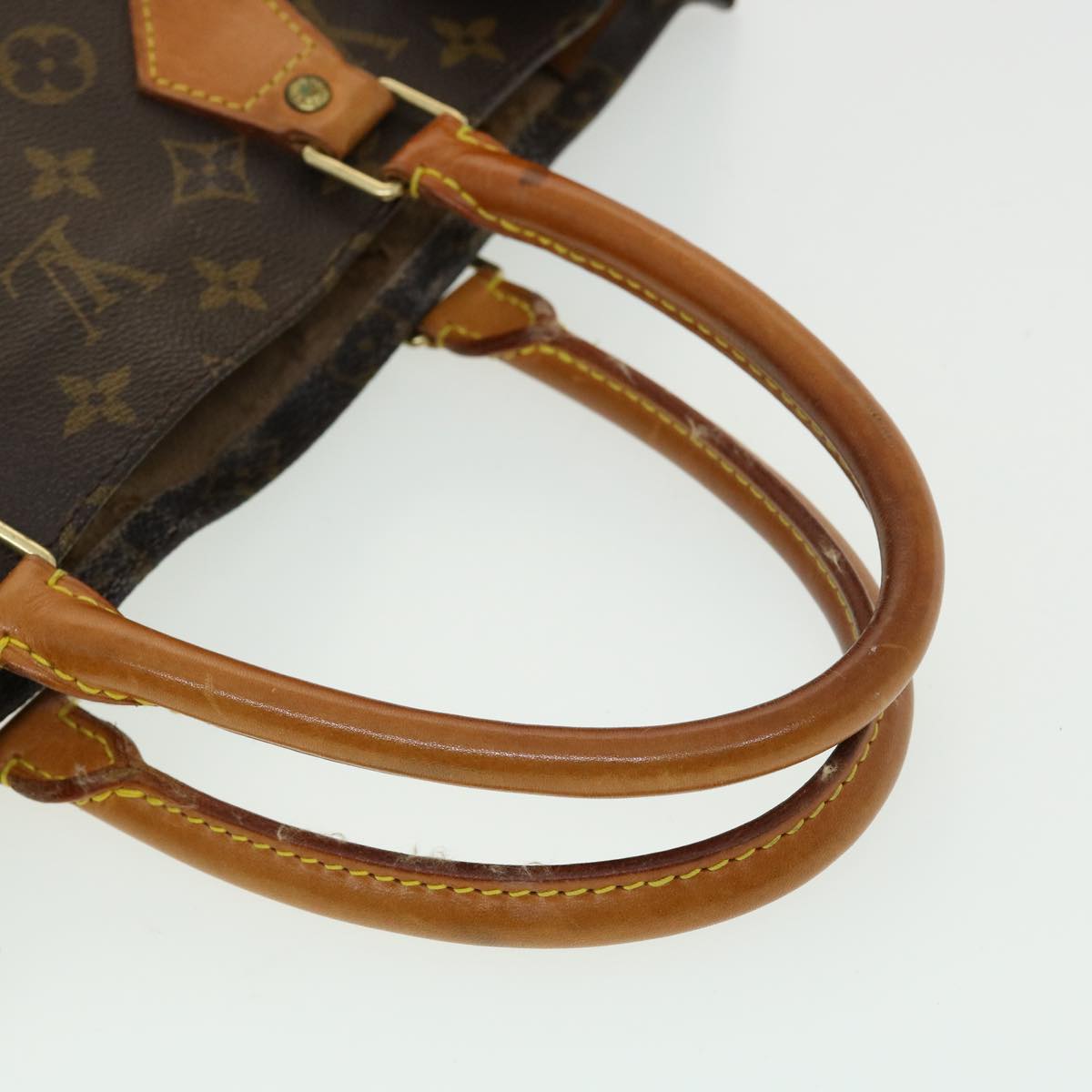 LOUIS VUITTON Monogram Sac Plat Hand Bag M51140 LV Auth ac1262