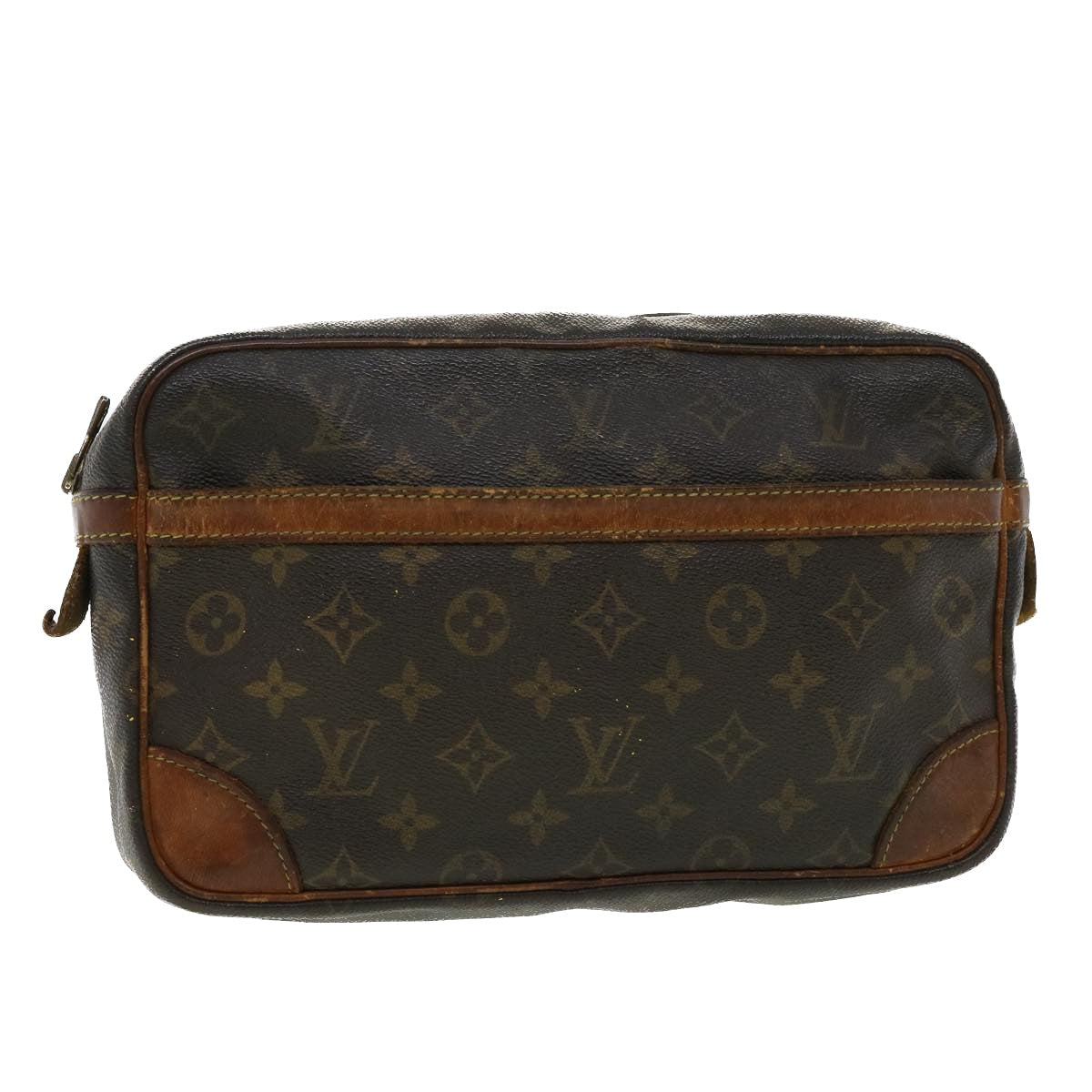 LOUIS VUITTON Monogram Compiegne 28 Clutch Bag M51845 LV Auth ac1271