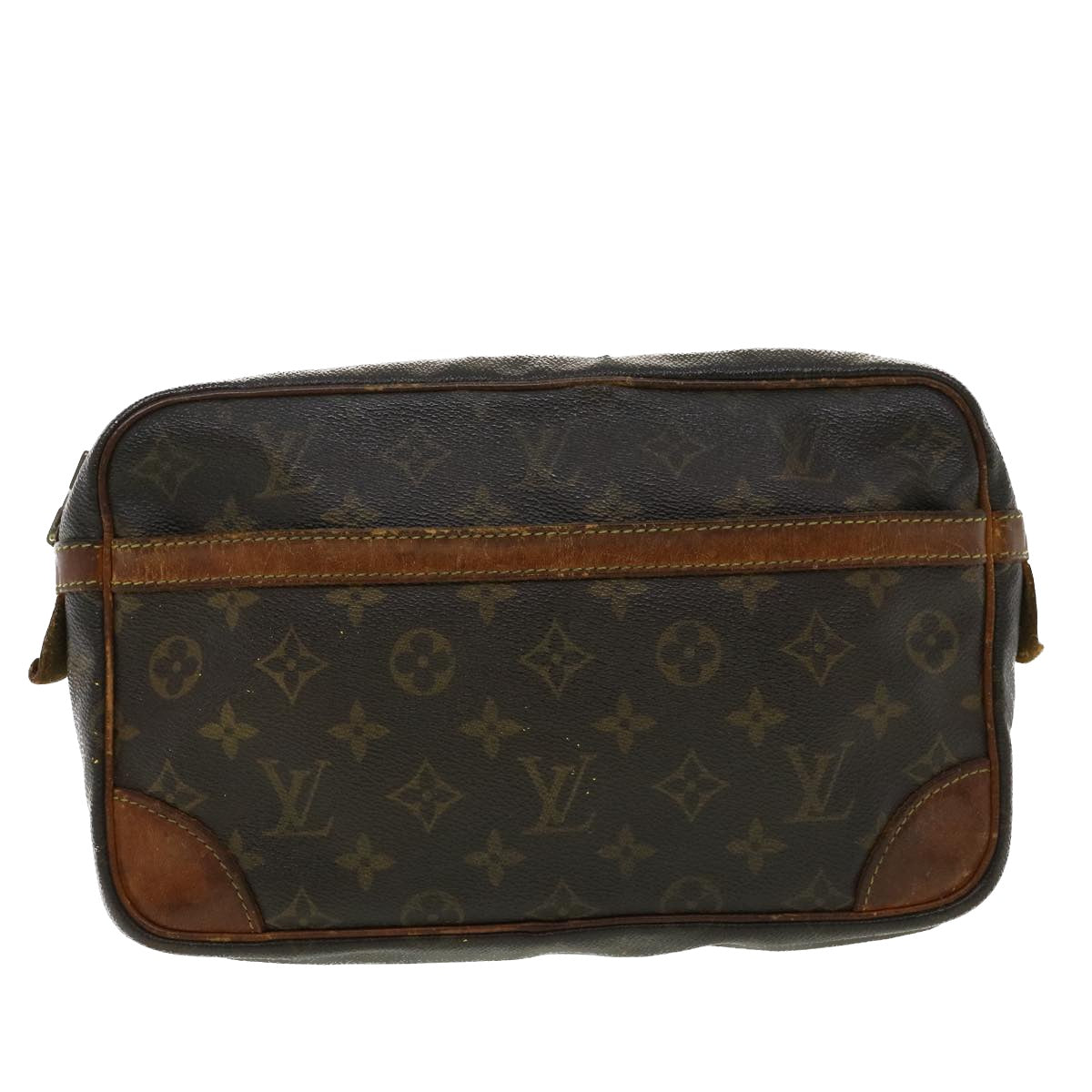 LOUIS VUITTON Monogram Compiegne 28 Clutch Bag M51845 LV Auth ac1271