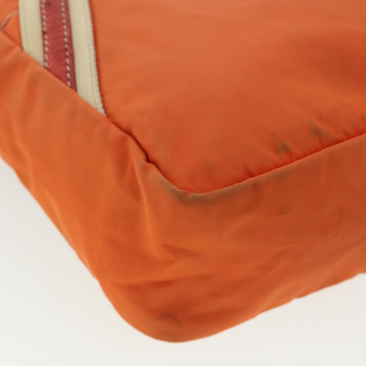 PRADA Hand Bag Nylon Orange Auth ac1296