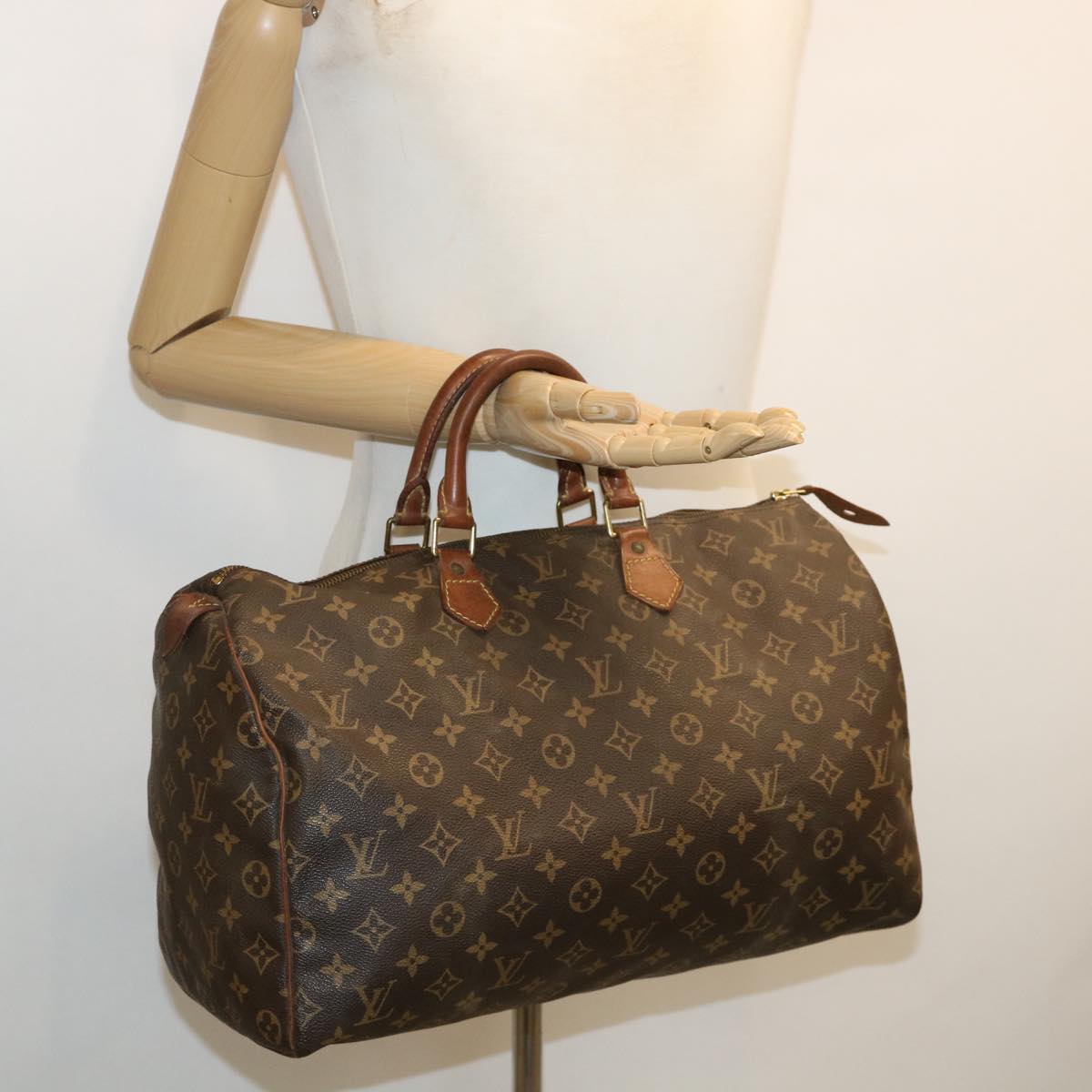 LOUIS VUITTON Monogram Speedy 40 Hand Bag M41522 LV Auth ac1318