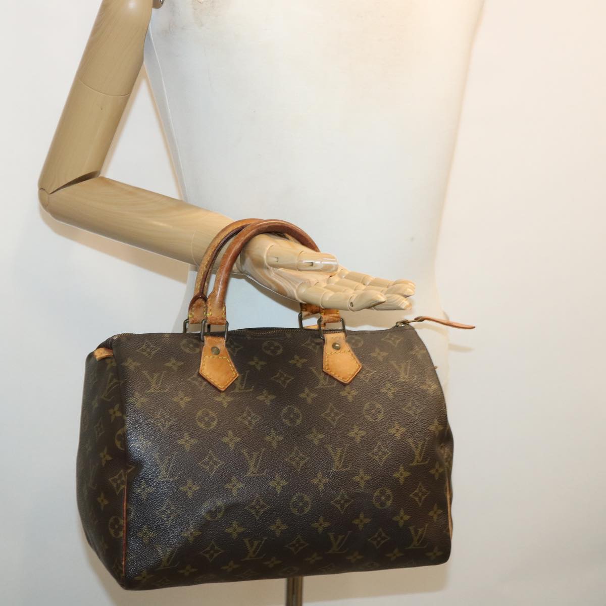 LOUIS VUITTON Monogram Speedy 30 Hand Bag M41526 LV Auth ac1352