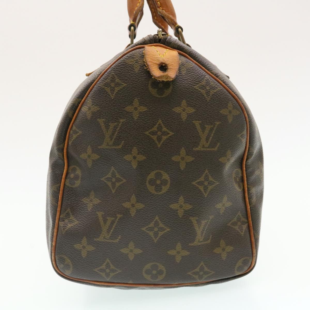 LOUIS VUITTON Monogram Speedy 30 Hand Bag M41526 LV Auth ac139