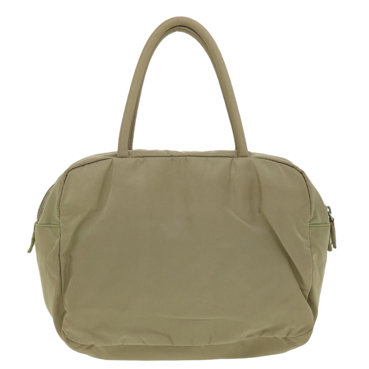 PRADA Hand Bag Nylon Beige Auth ac1425 - 0
