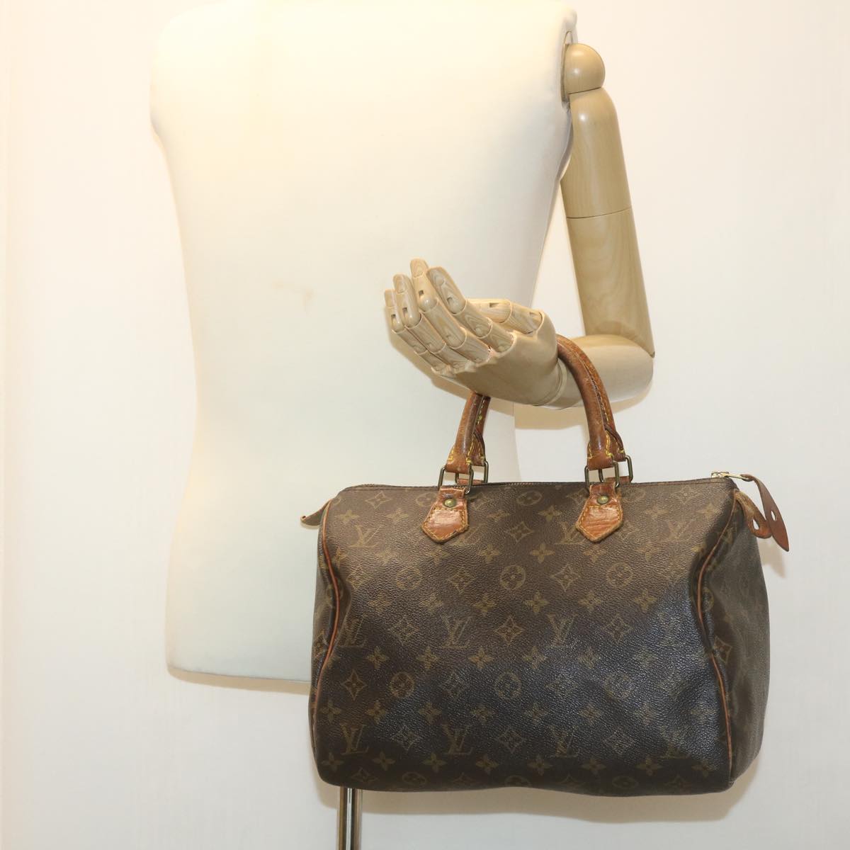 LOUIS VUITTON Monogram Speedy 30 Hand Bag M41526 LV Auth ac1442