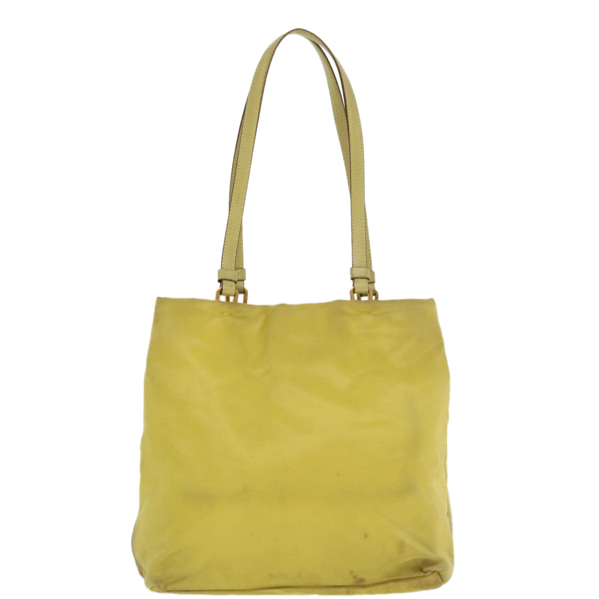 PRADA Shoulder Bag Nylon Yellow Auth ac1462 - 0