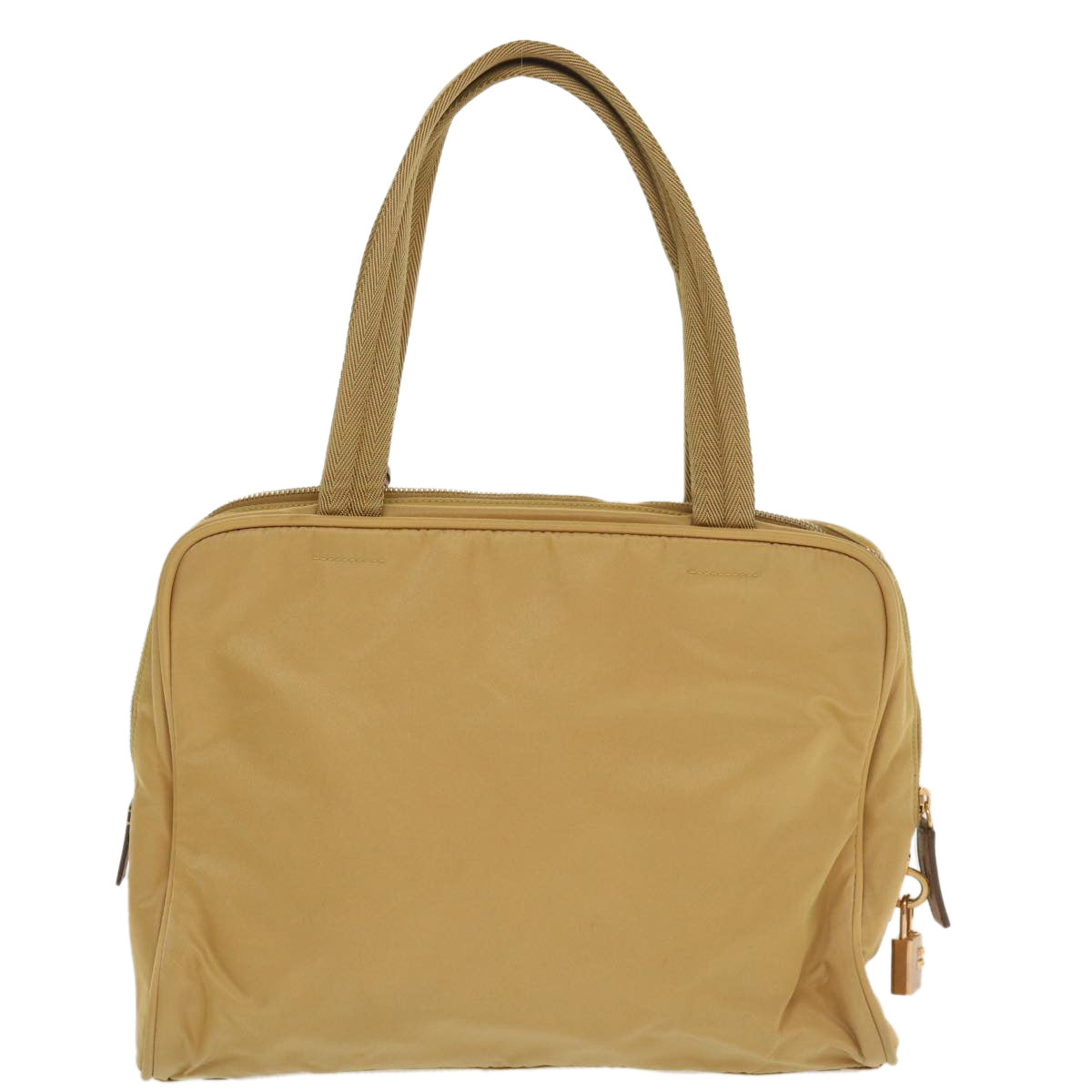 PRADA Hand Bag Nylon Brown Auth ac1463 - 0
