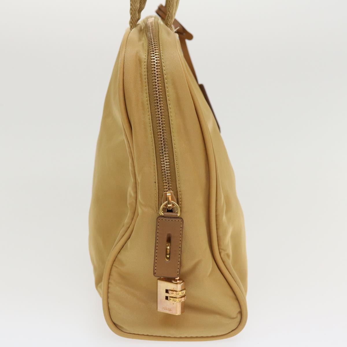 PRADA Hand Bag Nylon Brown Auth ac1463